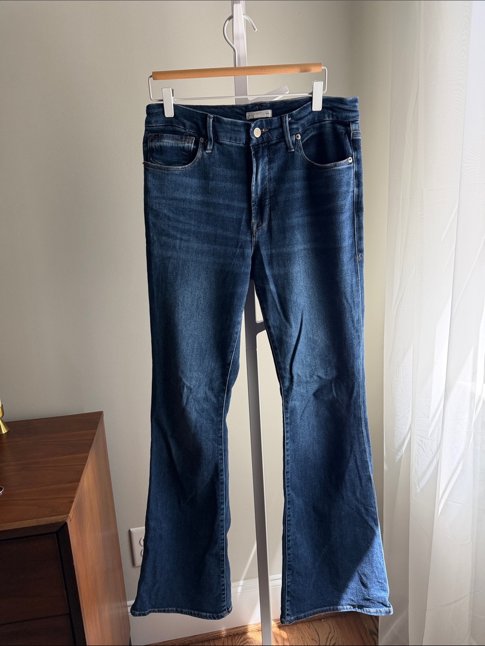 Good American Good Legs Dark Blue Flare Jeans 10